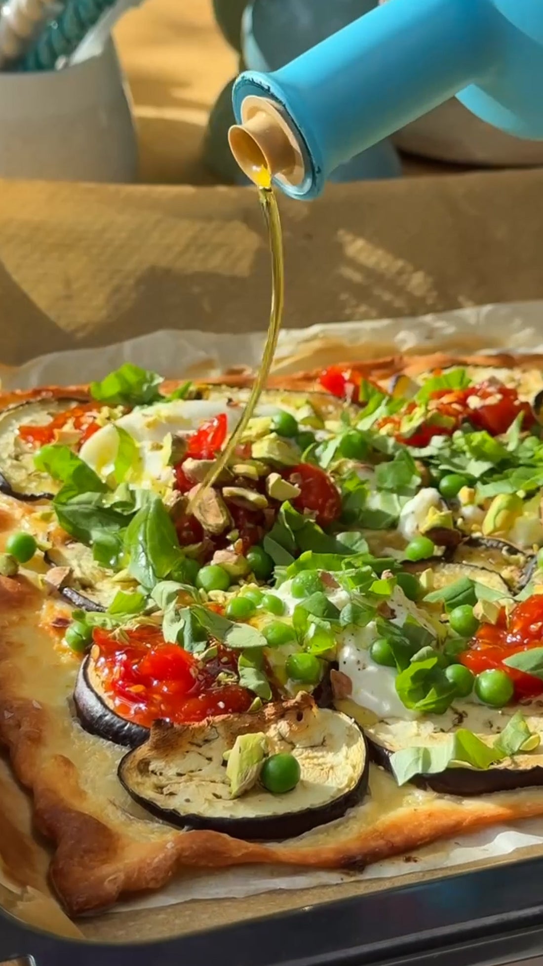 FLAMMKUCHEN MET AUBERGINE
