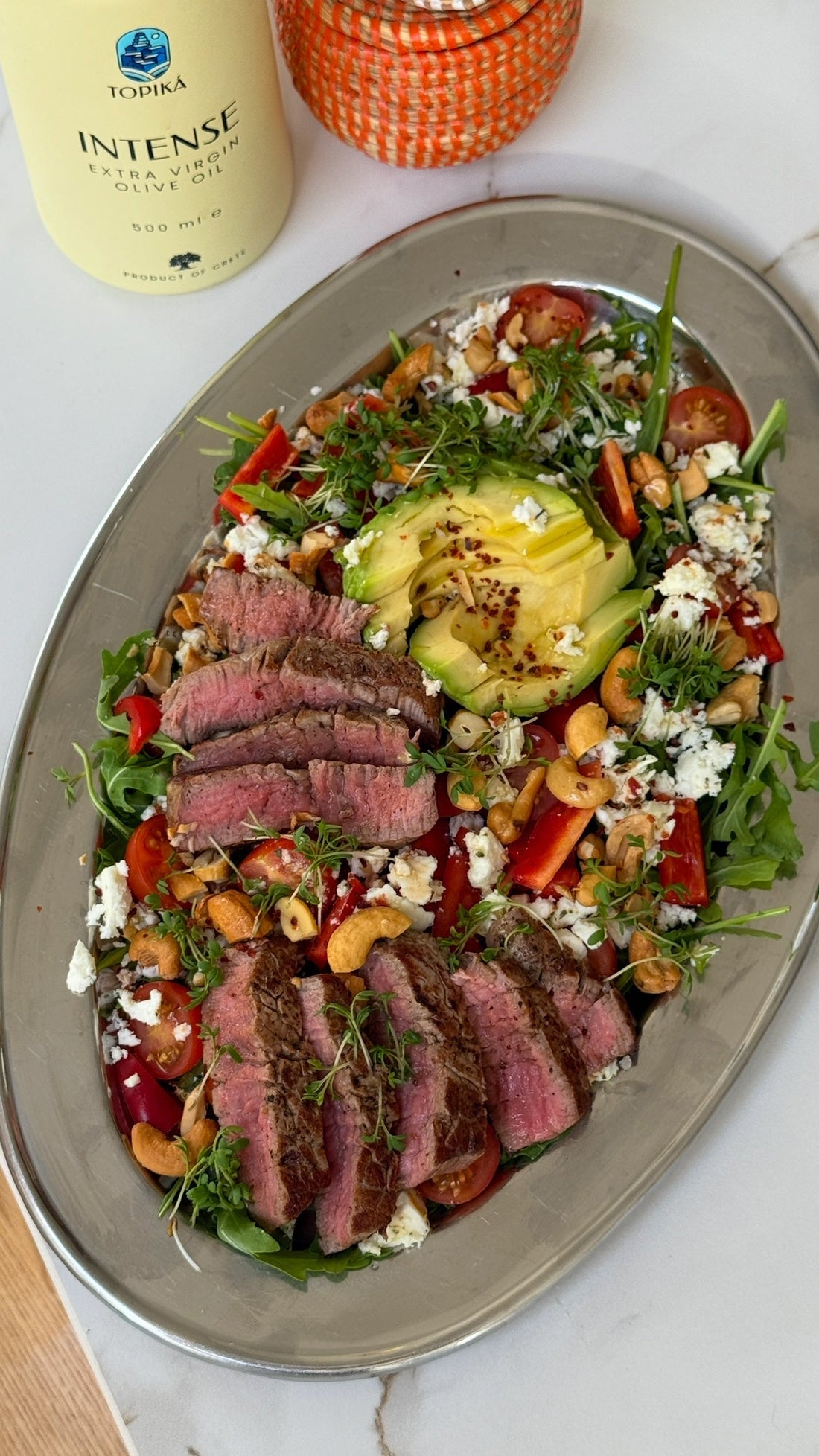 BIEFSTUK SALADE MET AVOCADO & FETA