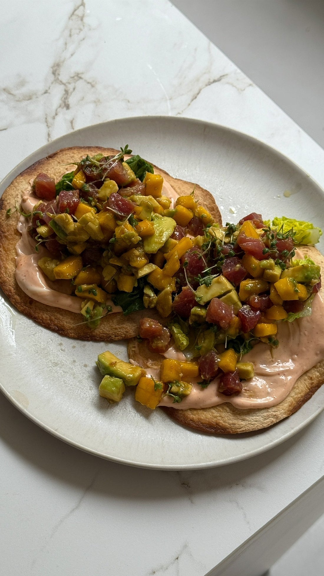 PAPADUM MET WAKAMÉ & TONIJNTARTAAR